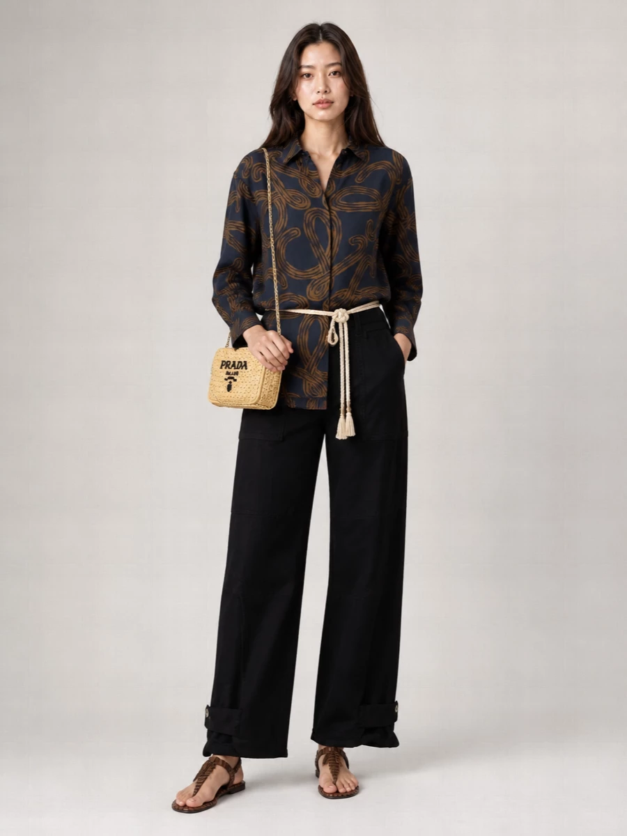 Loewe Paula's Ibiza Silk Printed Shirt