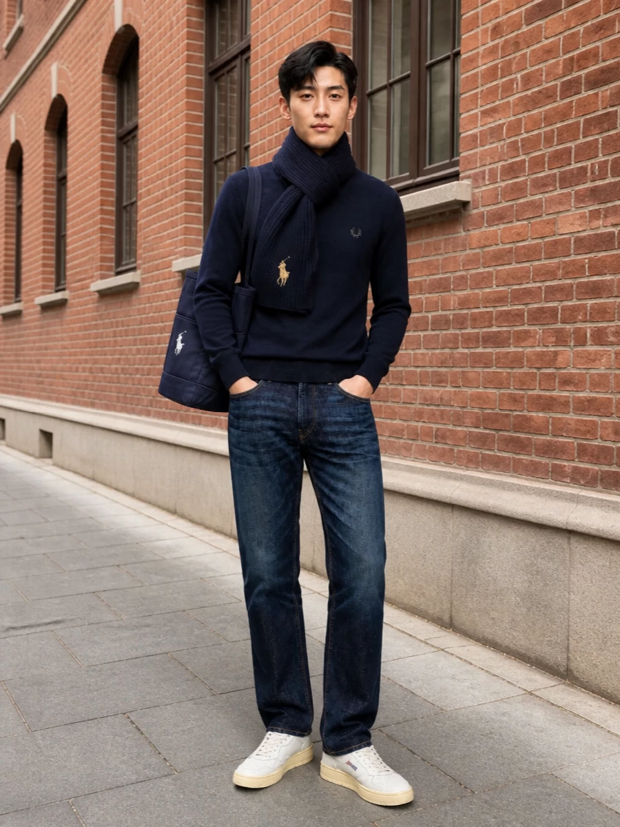 Fred perry sweater polo ralph lauren jeans outfit