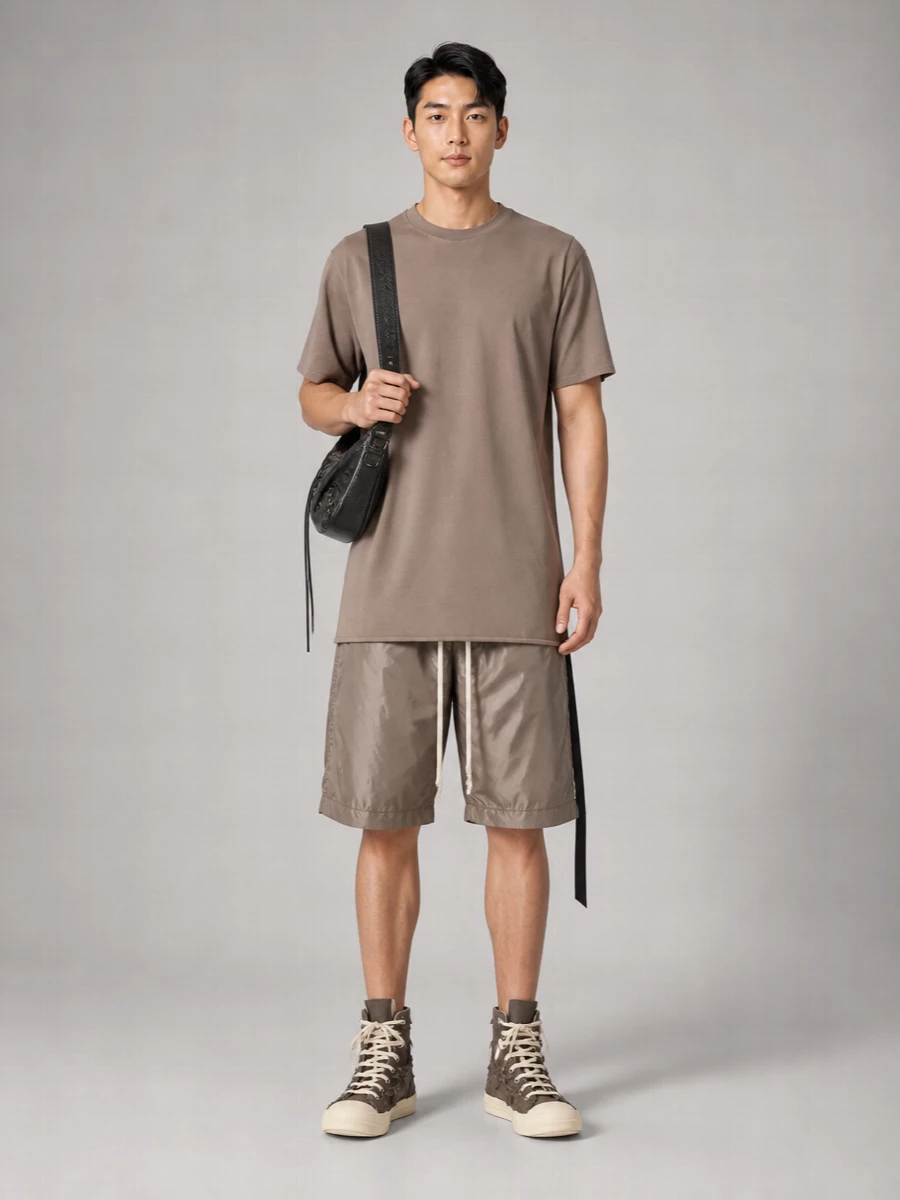 Rick Owens Drkshdw Drawstring Pods Swim Shorts