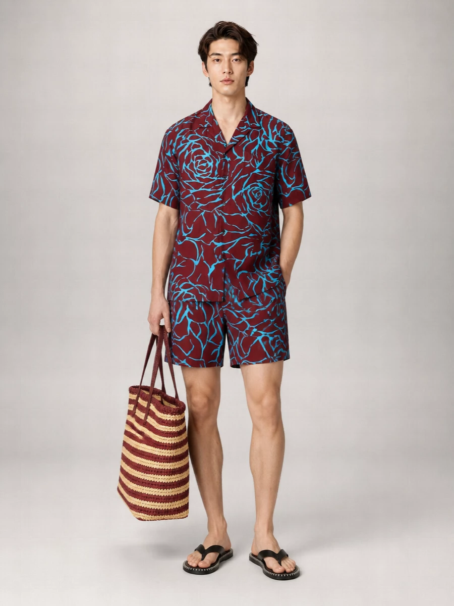 Dries Van Noten Leather Swim Shorts