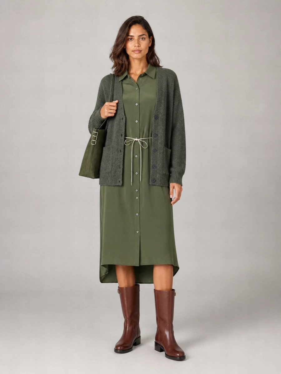 Dries Van Noten Alpaca Wool Merino Wool Cardigan