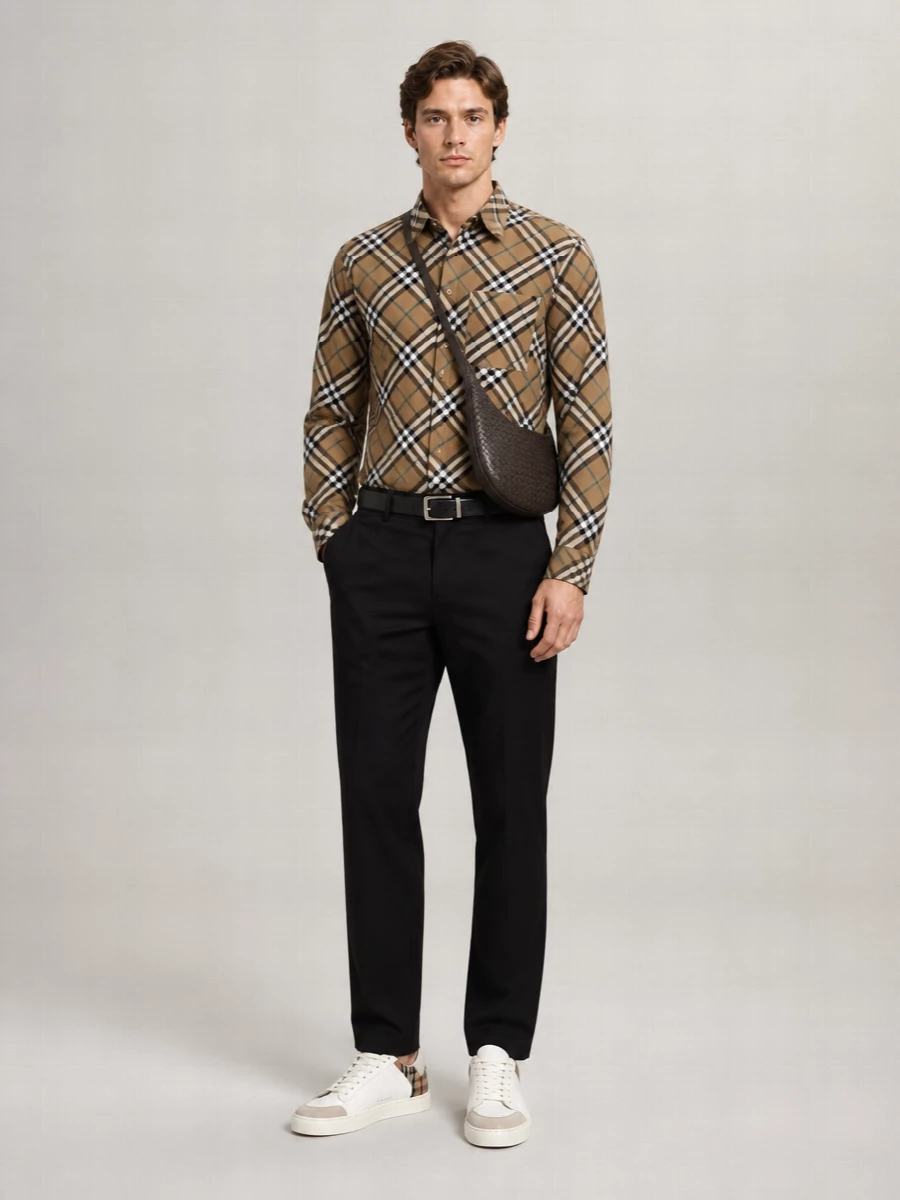 Burberry Checked Cotton Shirt