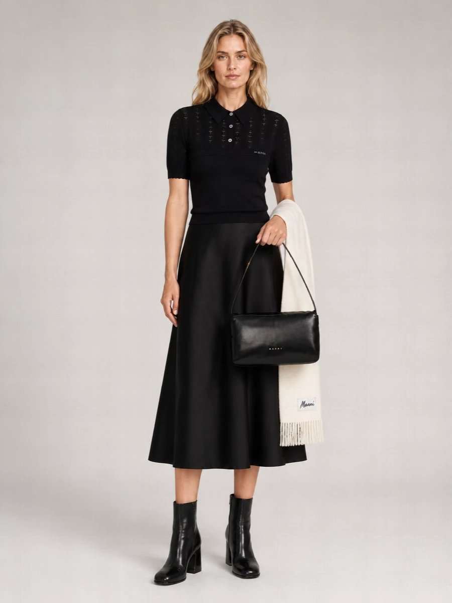 Marni Silk Blend Polo Shirt