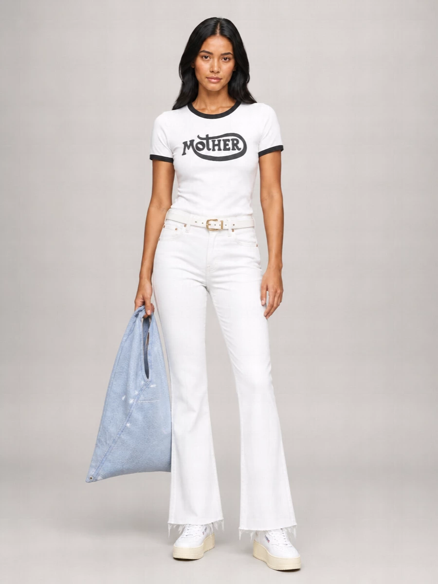 Mother Denim High-Rise Flared Ankle Jeans