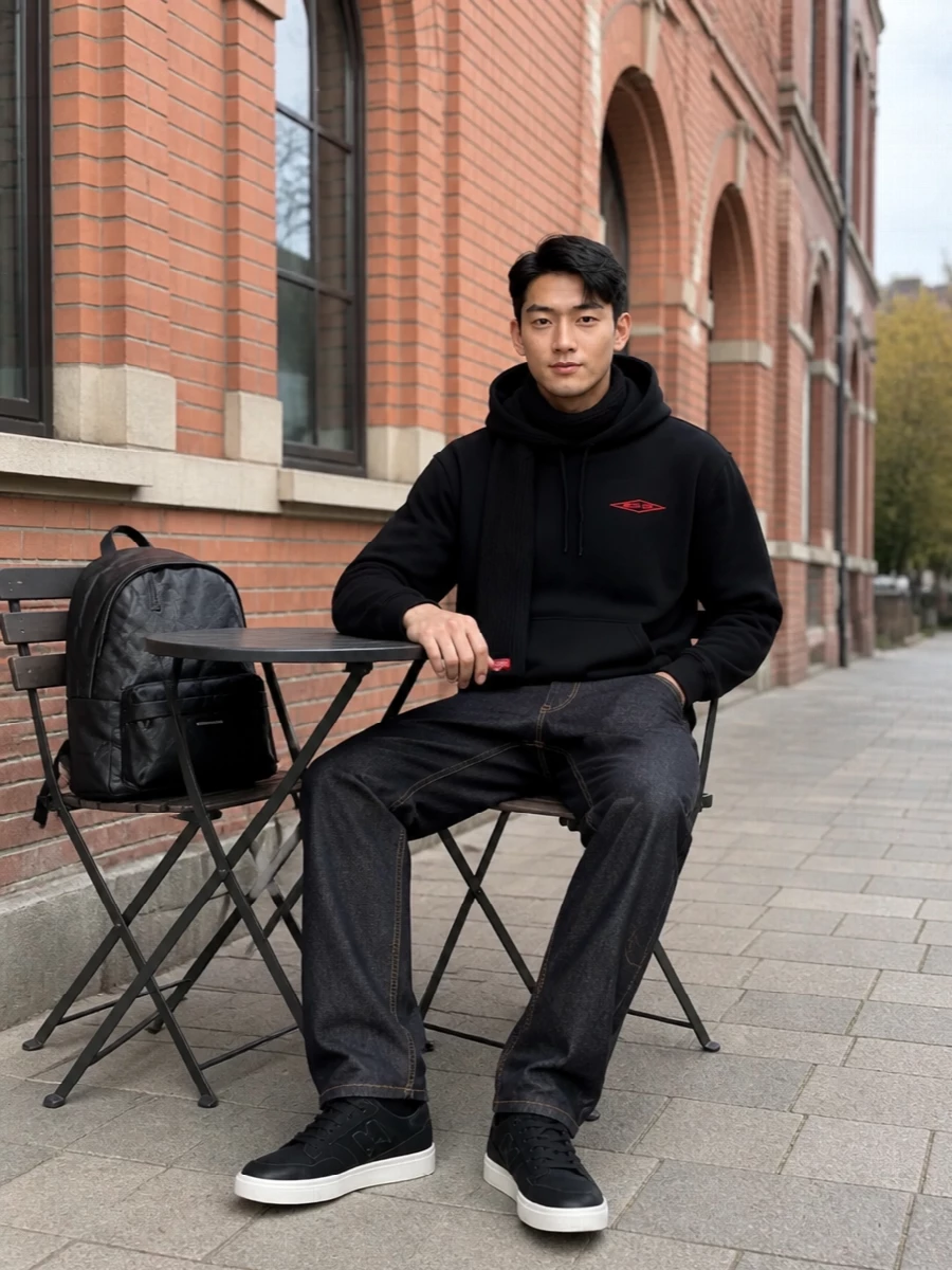 Junya watanabe hoodie carpenter jeans outfit