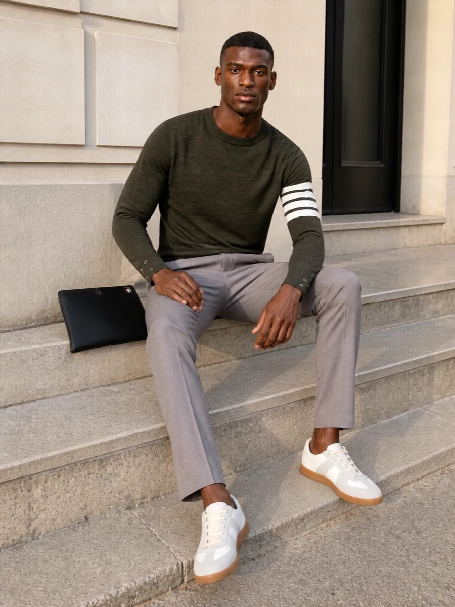 Thom browne sweater ami trousers margiela sneakers