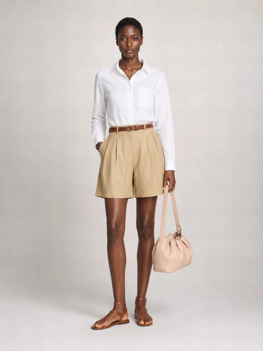 S Max Mara Linen Bermuda Shorts