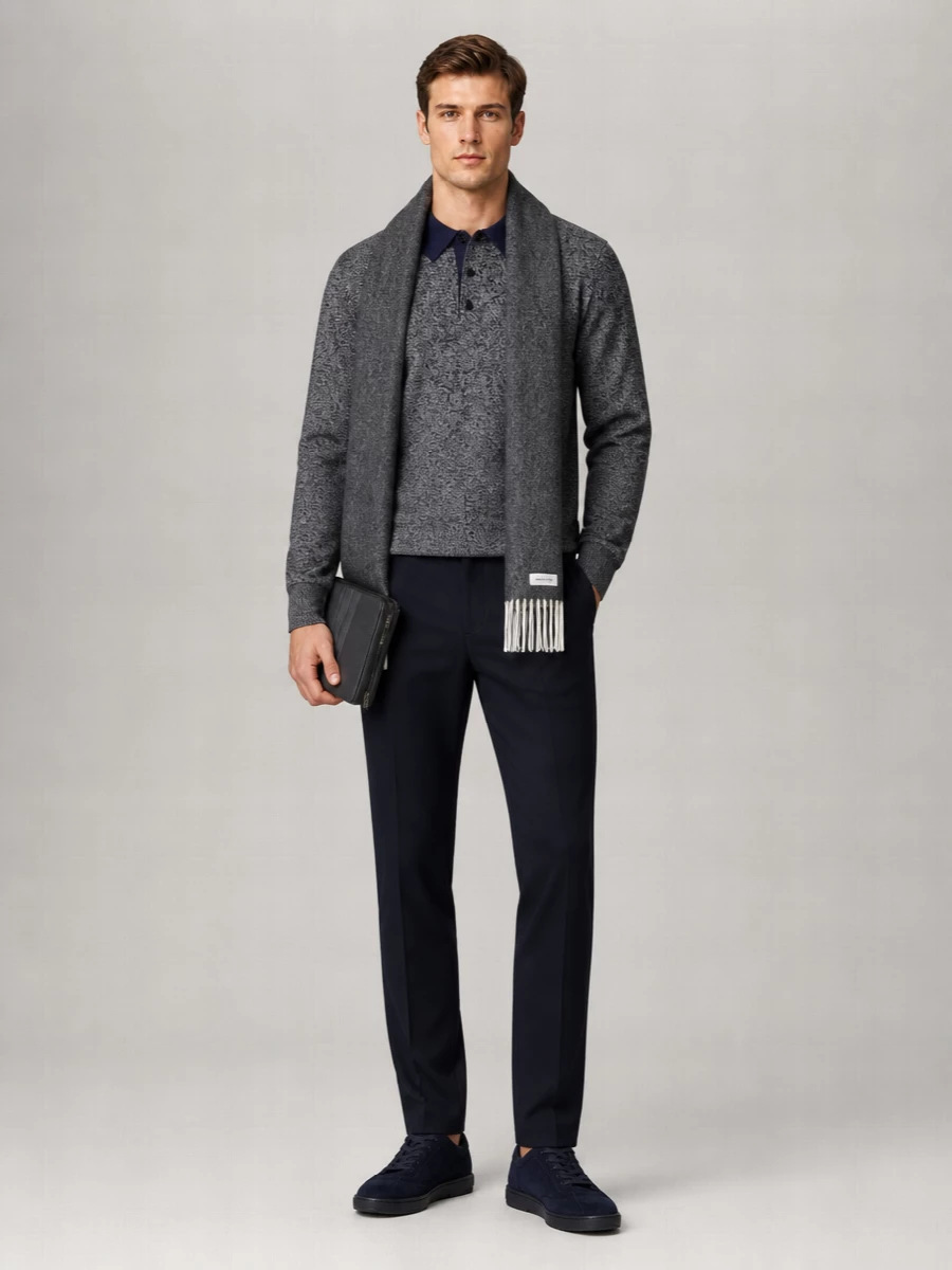 Paul Smith Wool Silk Polo Jumper