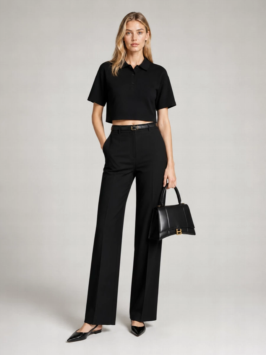 Saint Laurent Oversized Cotton Piqué Polo Shirt