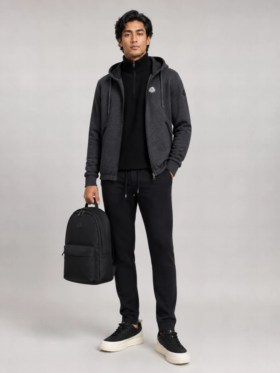 Moncler reversible zip hooded jacket