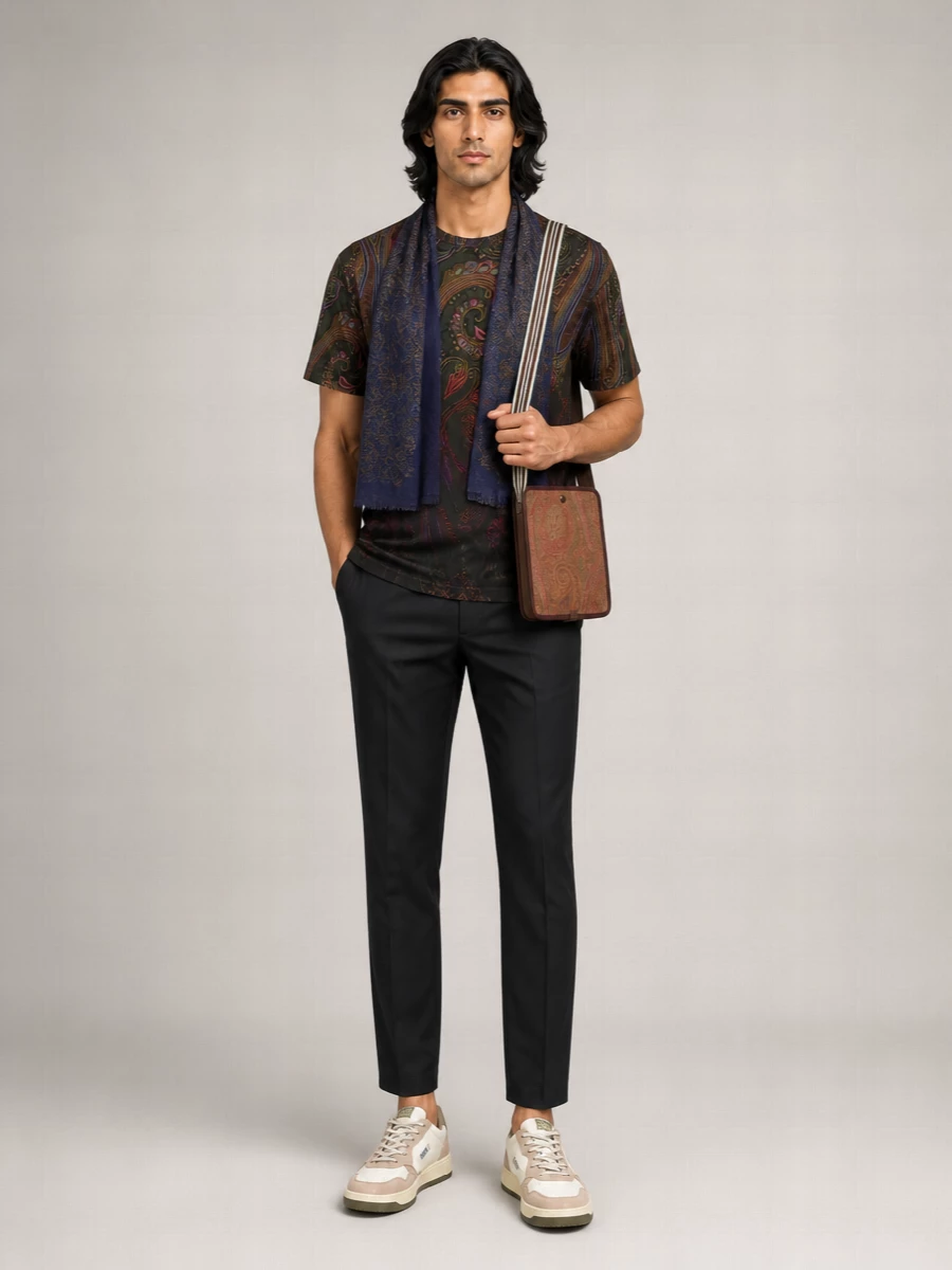 Etro Printed Cotton T-Shirt
