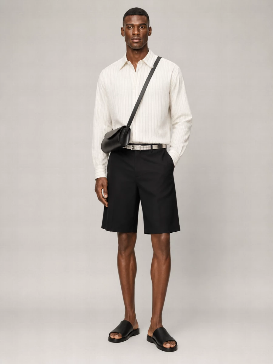 Auralee Silk Straight-Leg Shorts