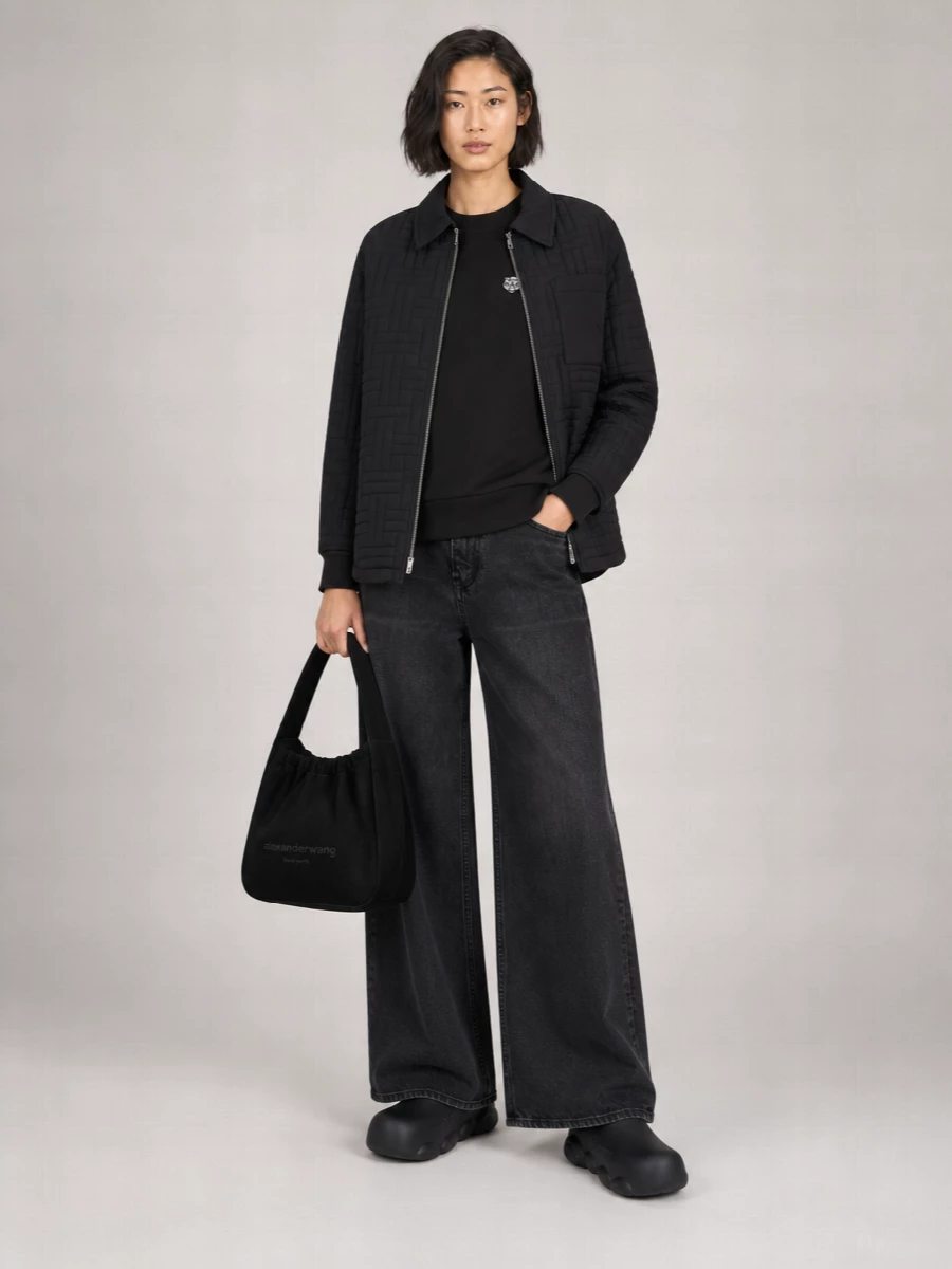 Kenzo Oversized Nylon Single Breasted Coat