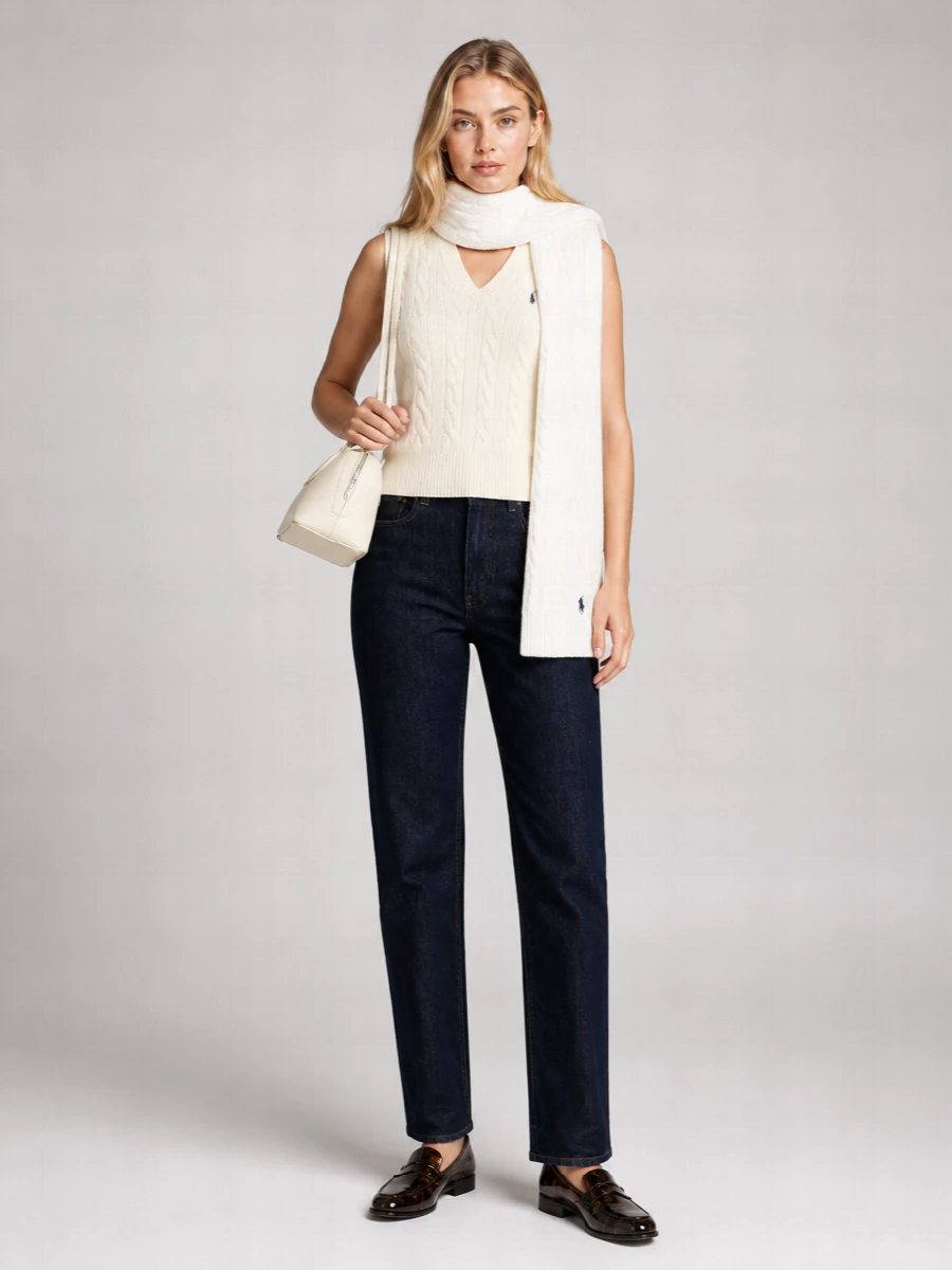 Polo Ralph Lauren Cashmere Wool Sleeveless Knitted Top
