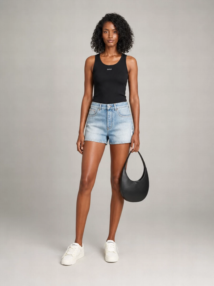 Off-White Cotton Tank Top