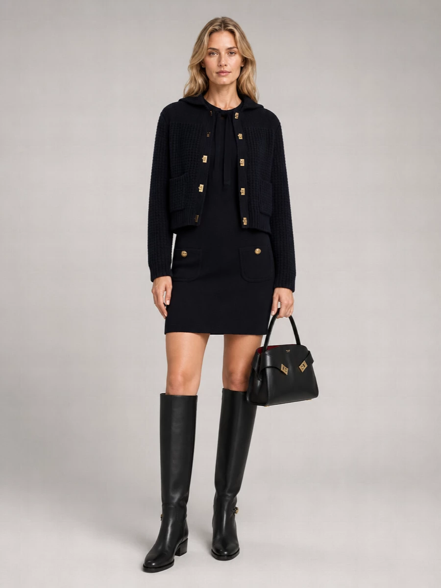 Ferragamo Cashmere Wool Fitted Jacket
