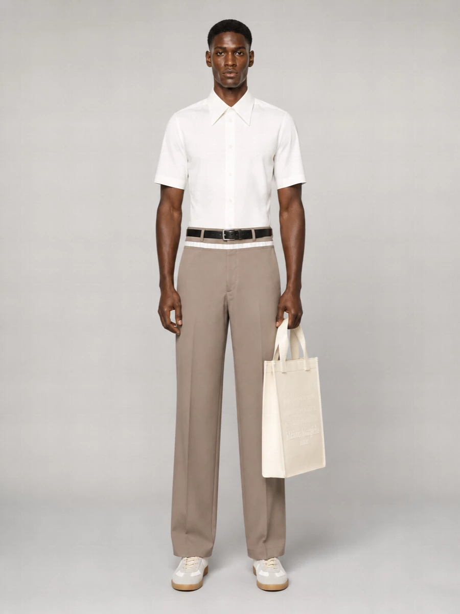 Maison Margiela Cotton Wide Leg Tailored Shorts