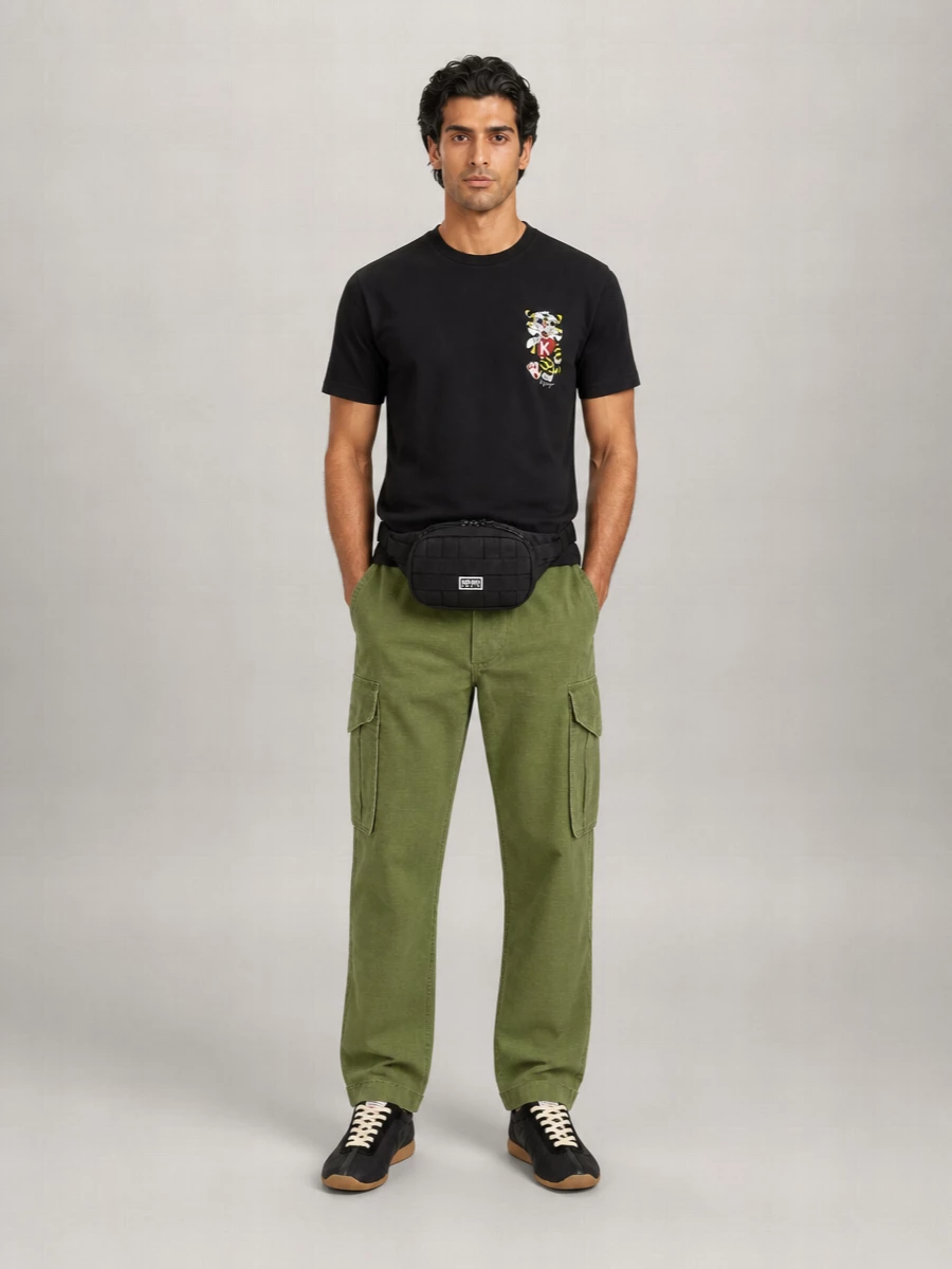 Kenzo Cotton Oversized Embroidered T-Shirt