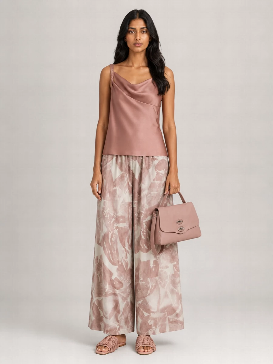 Alysi Silk Wide-Leg Jumpsuit