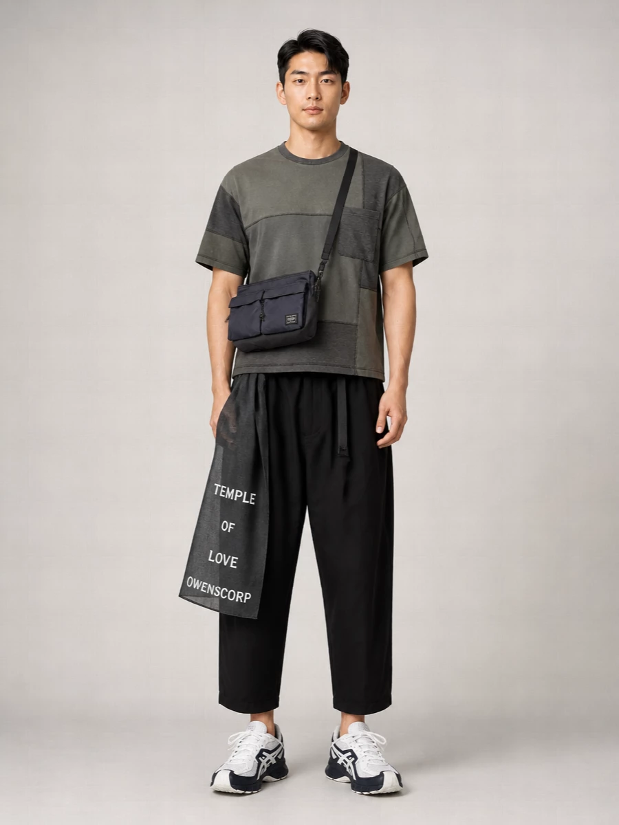 Comme Des Garçons Cotton Patchwork Crewneck T-Shirt