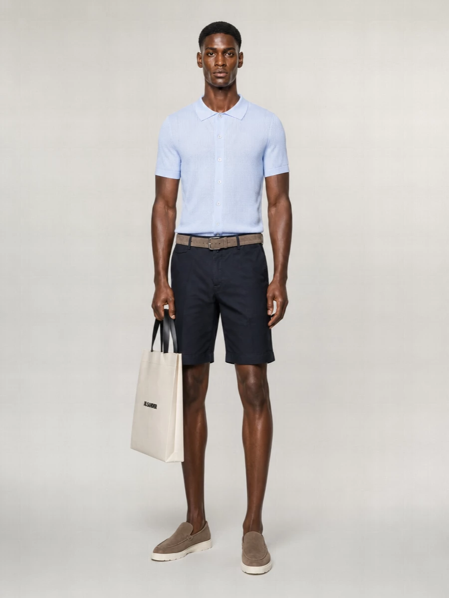 Pt Torino Stretch Cotton Chino Shorts