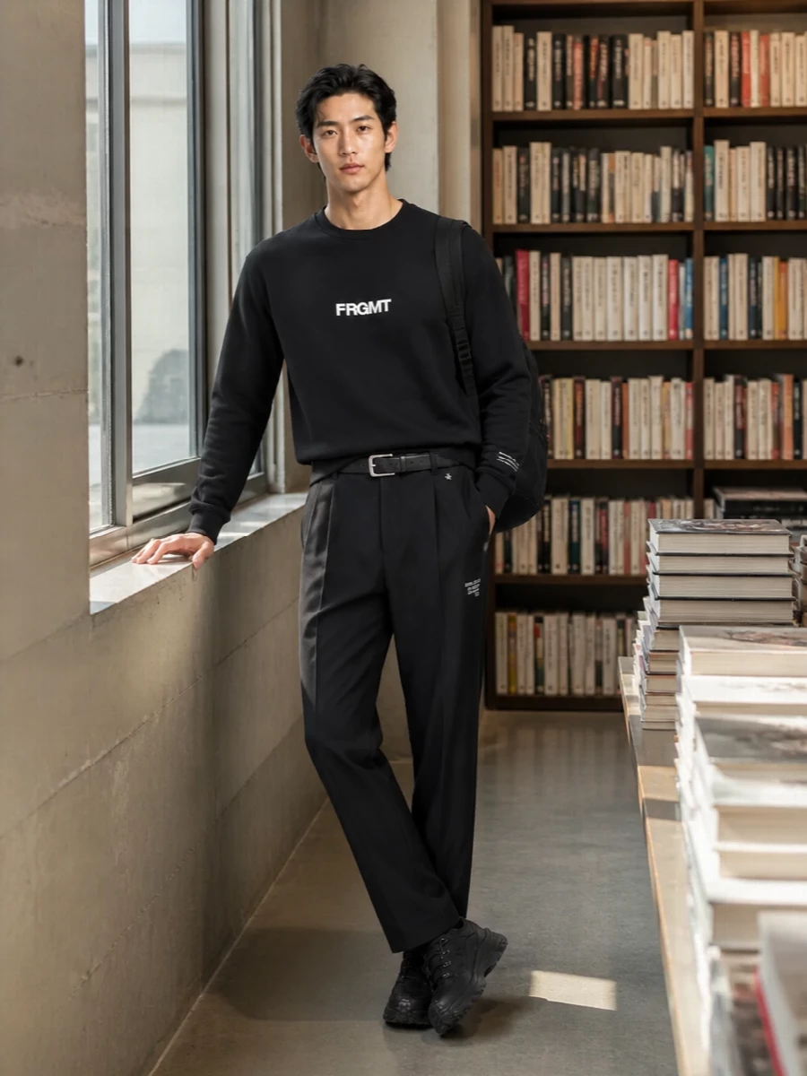 Moncler genius black frgmt sweatshirt pleated pants