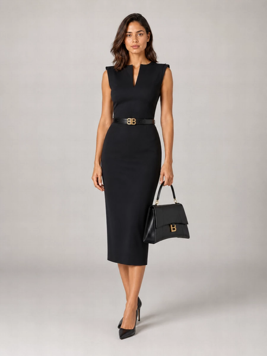 Balenciaga Silk-Blend Strapless Midi Dress