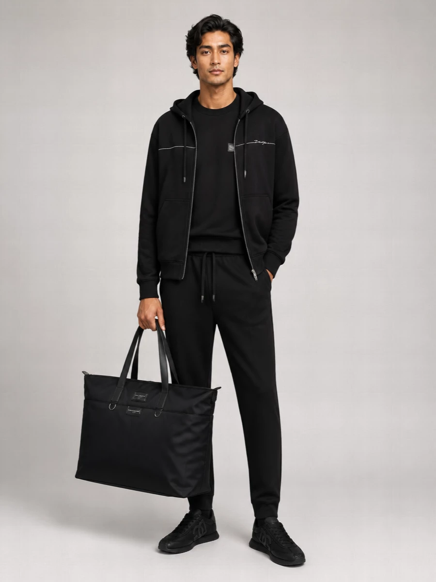 Dolce&Gabbana Leather Crocodile-Embossed Tote Bag