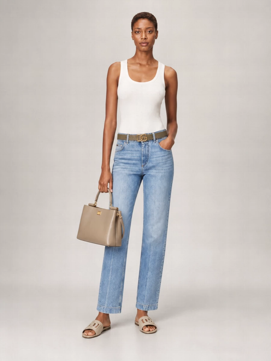 Dolce&Gabbana Ribbed Scoop Neck Tank Top