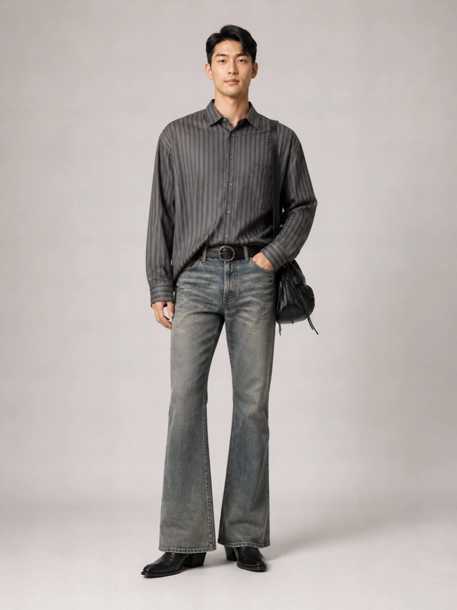 Acne Studios Leather Logo Buckle Belt