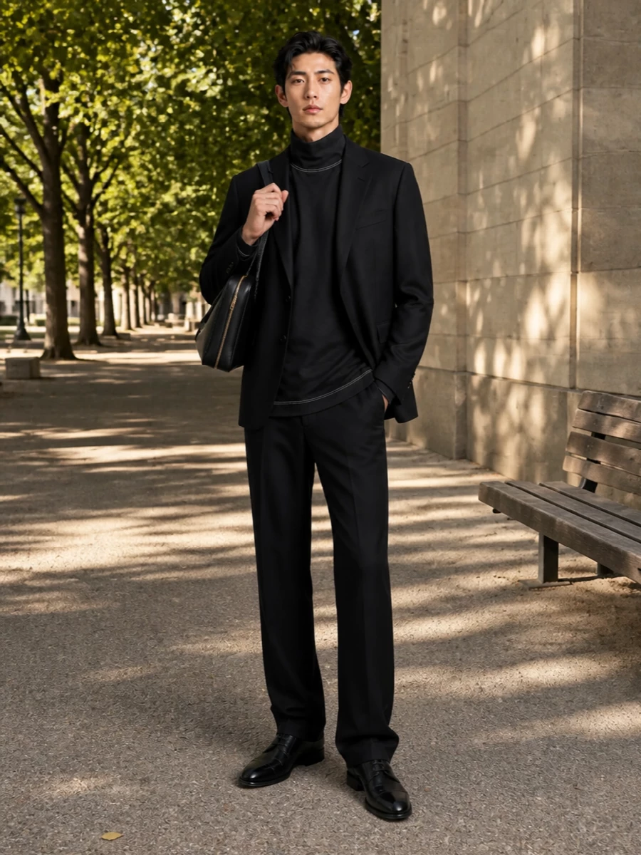 Lanvin blazer saint laurent trousers oxford shoes