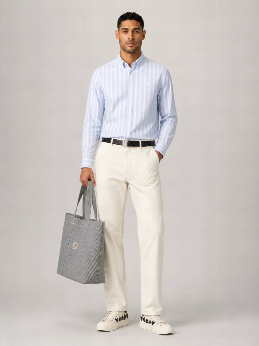Carhartt Wip Striped Loose-Fit Cotton Shirt