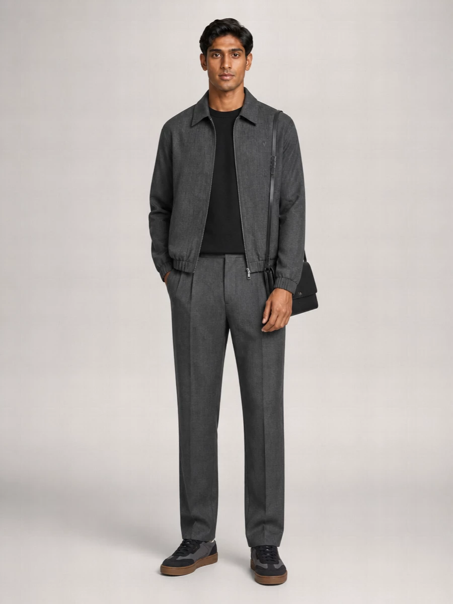 Ami Paris Wool Padded Single Breasted Coat