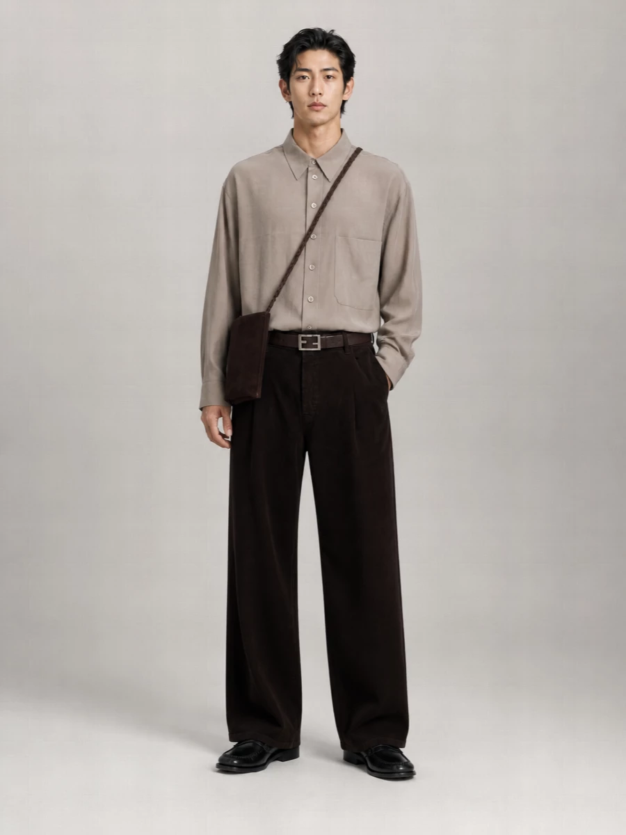Fendi Calf Leather Slim Belt