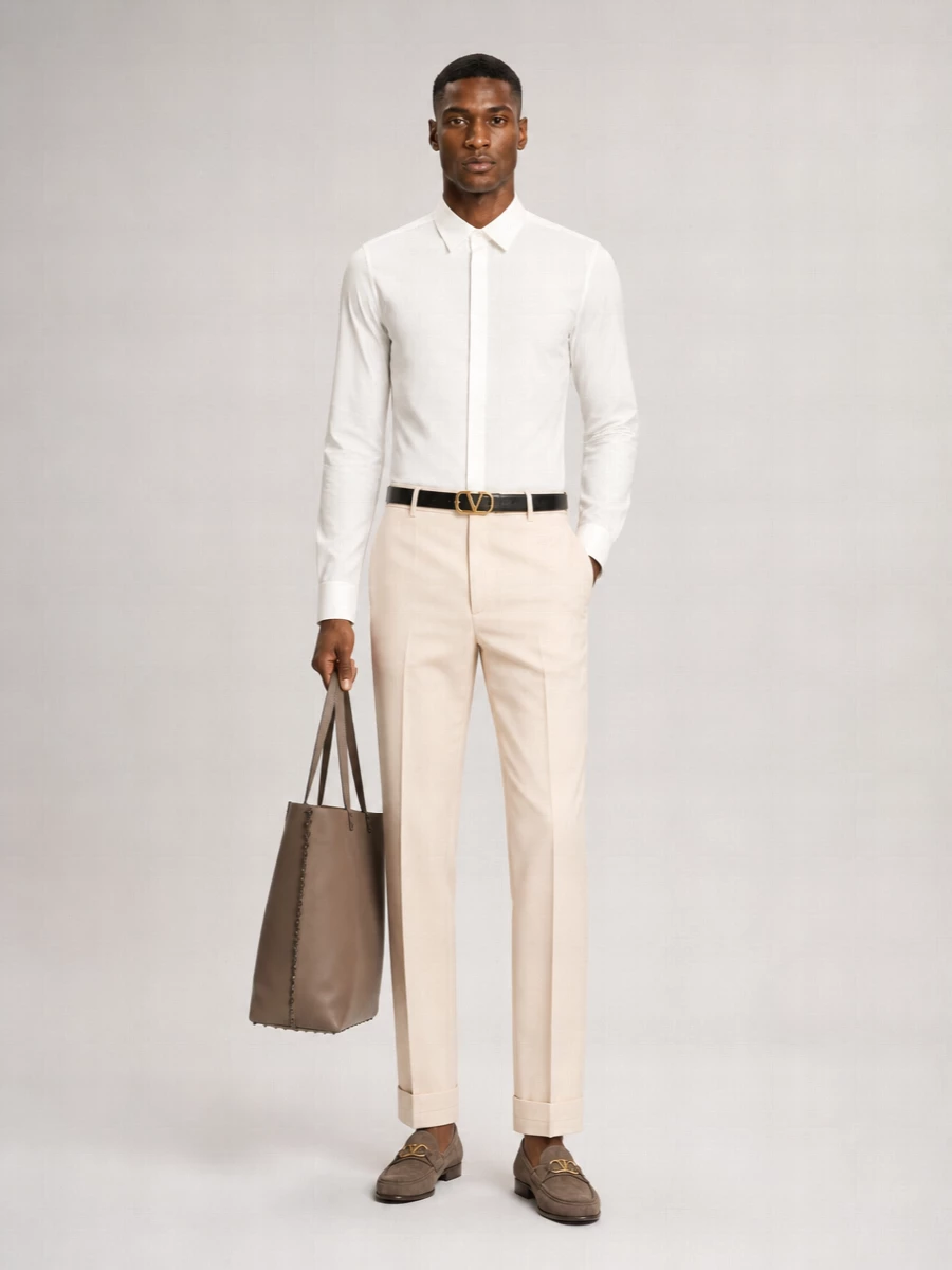 Valentino Virgin Wool Tailored Trousers