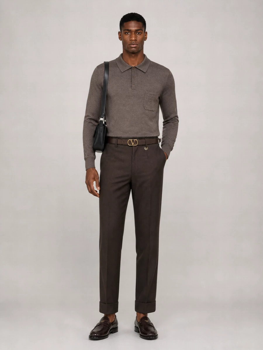 Valentino Garavani Suede Leather Logo Belt