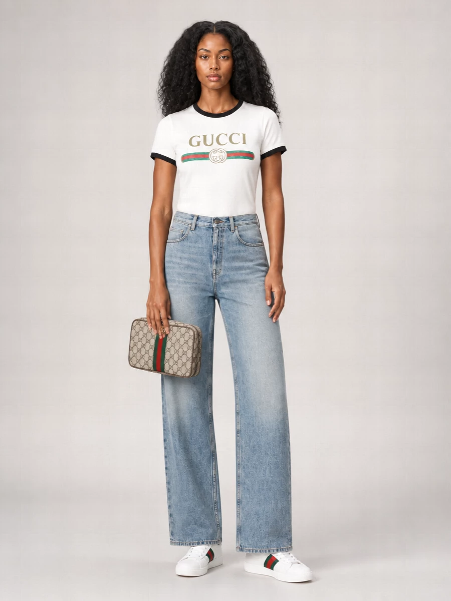 Gucci Leather Low-Top Sneakers