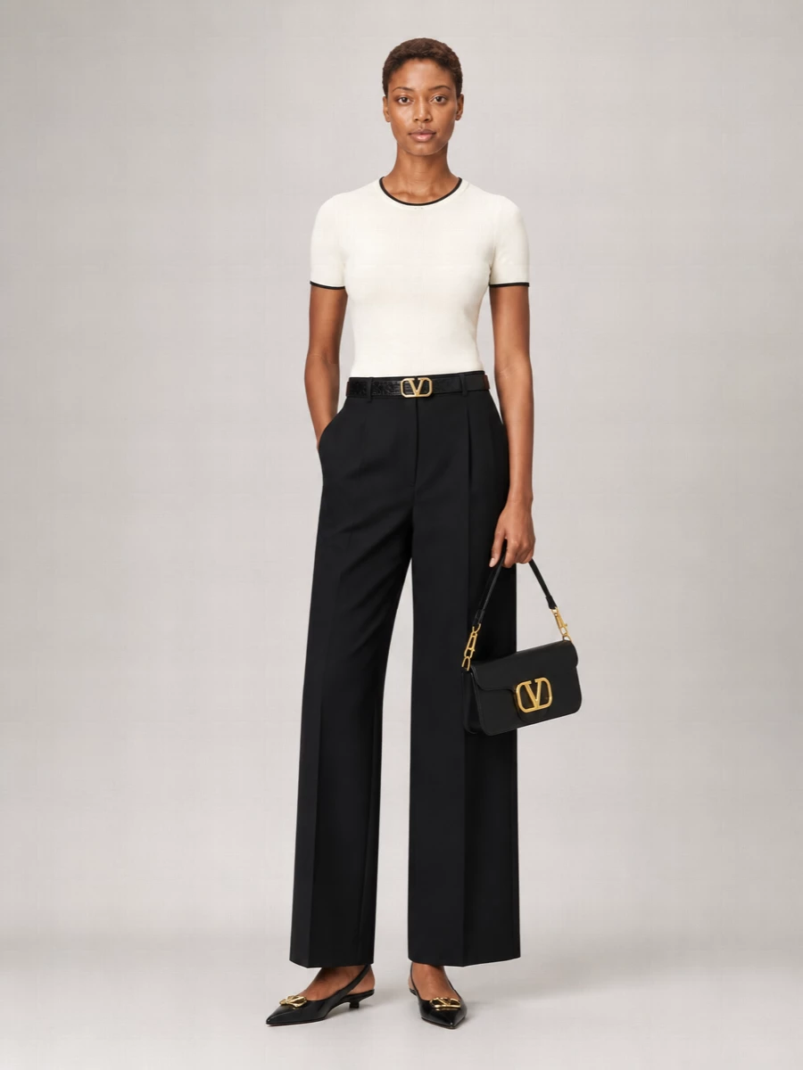 Valentino Garavani Locò Leather Shoulder Bag