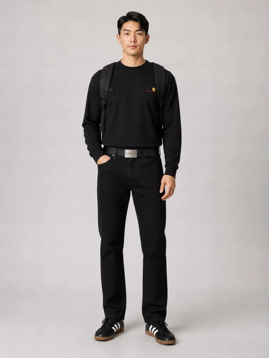 Carhartt Wip Ribbed Long-Sleeve Cotton T-Shirt