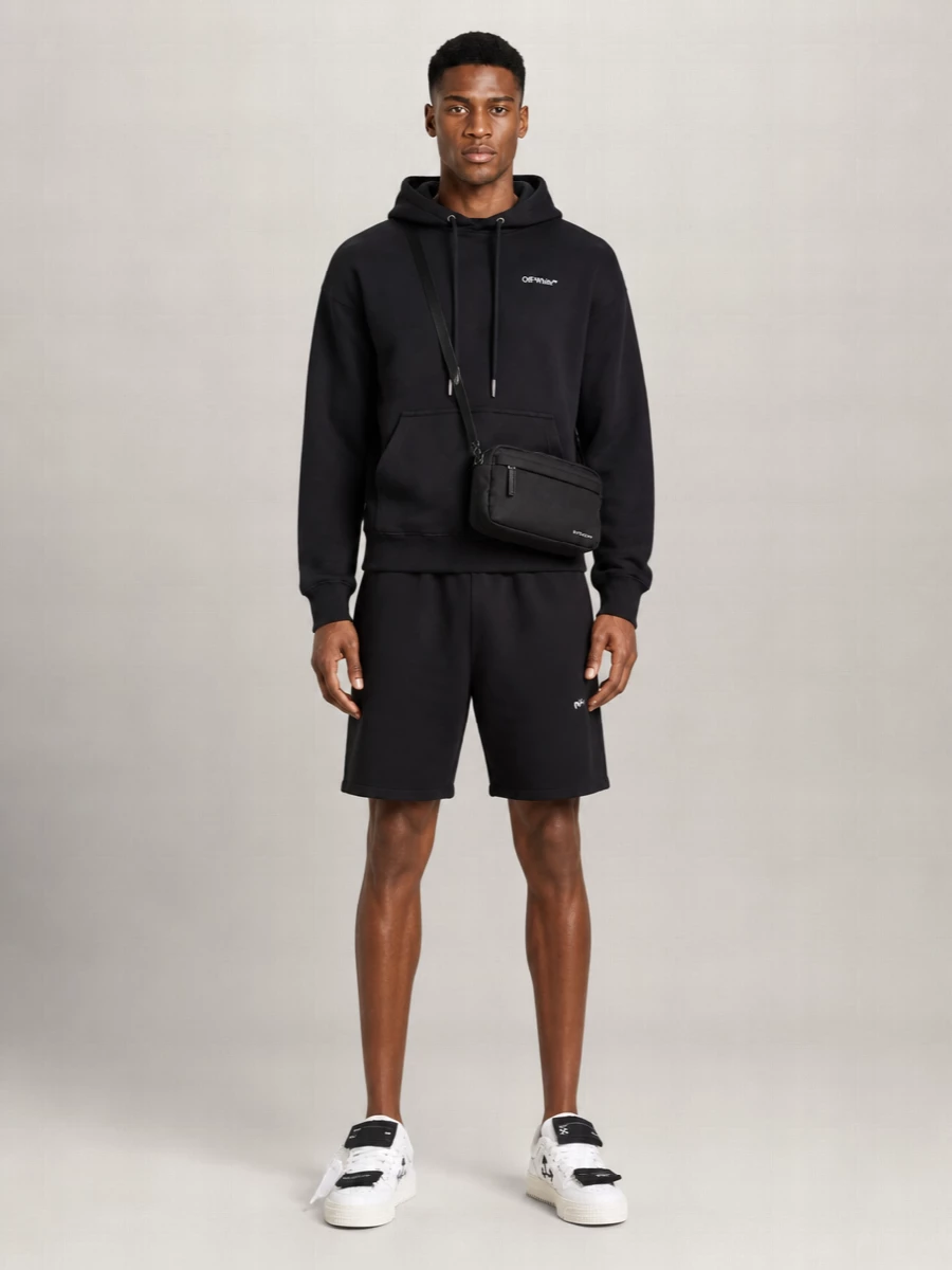Off-White Cotton Relaxed-Fit Hoodie