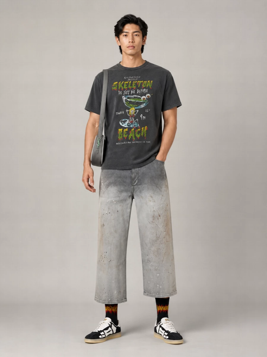 Gallery Dept. Printed Cotton Crew-Neck Short-Sleeve T-Shirt