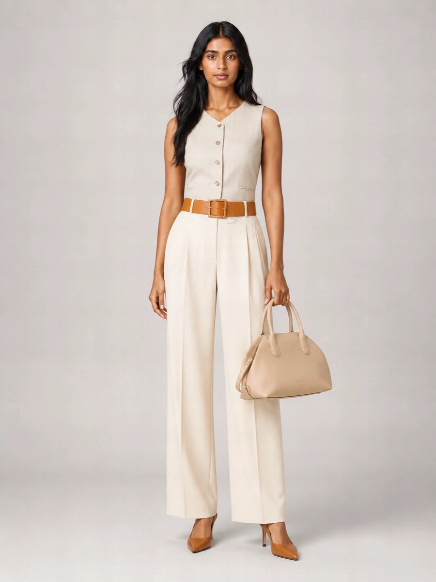 Loulou Studio High Neck Tailored Vest