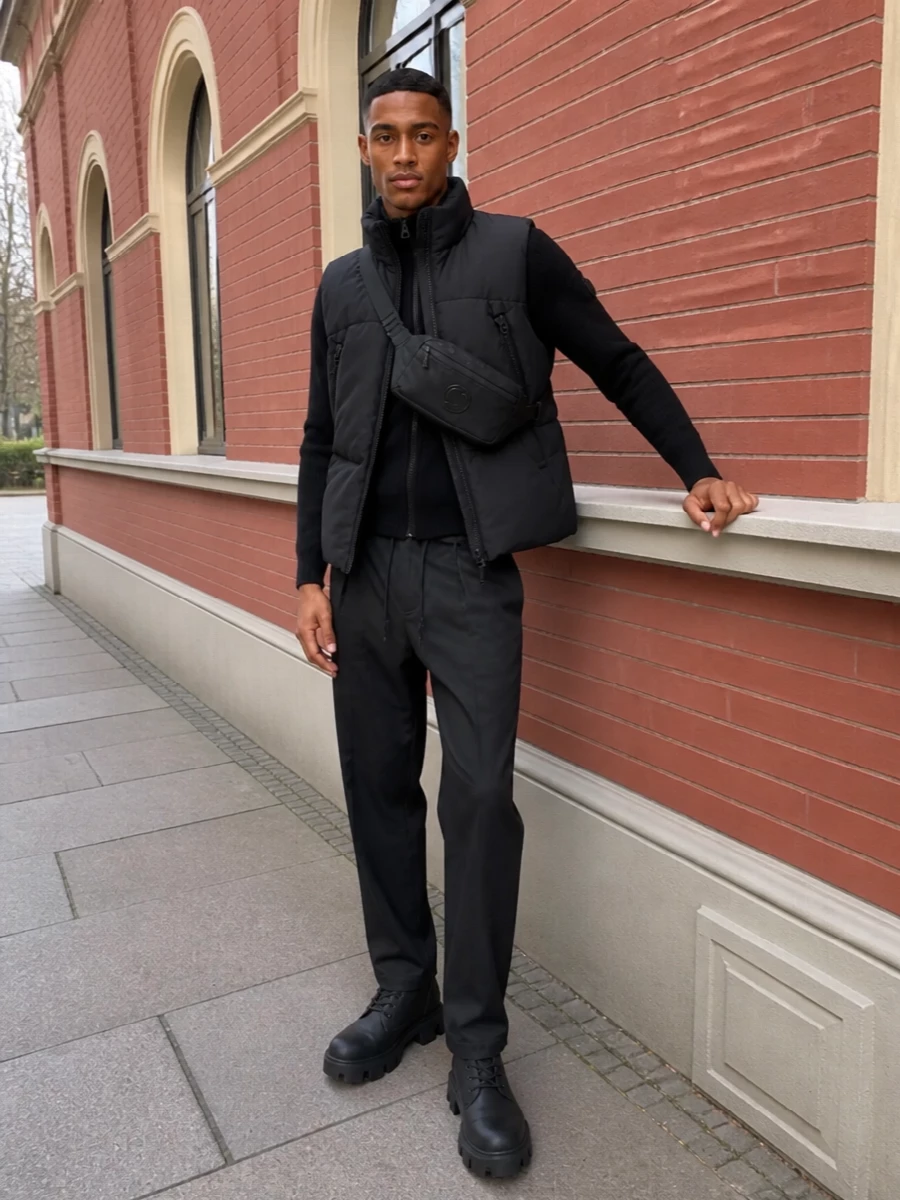 Cp company knit moncler boots winter outfit