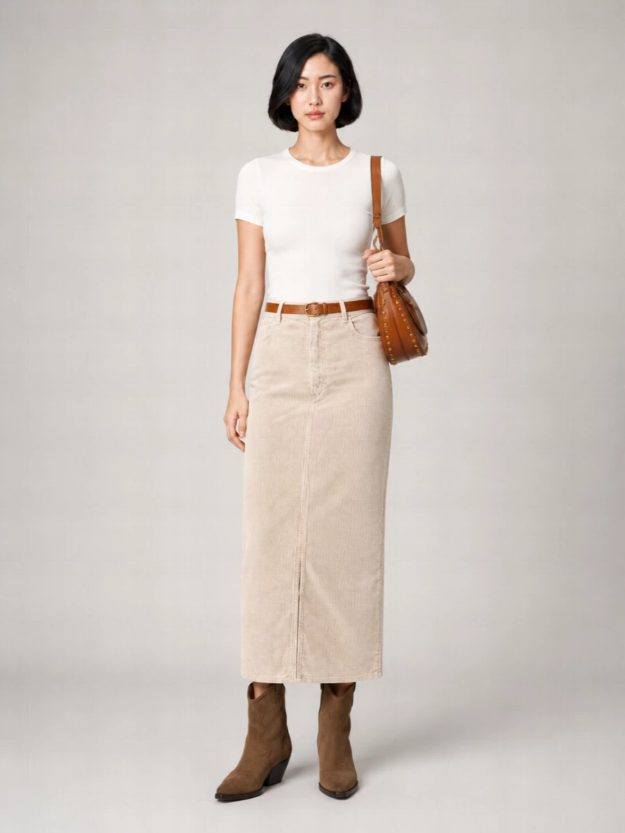 Isabel Marant Etoile Corduroy Straight Skirt