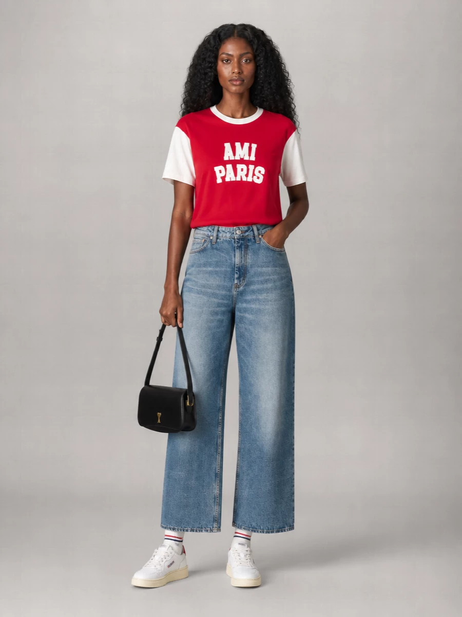 Ami Paris Logo Cotton T-Shirt