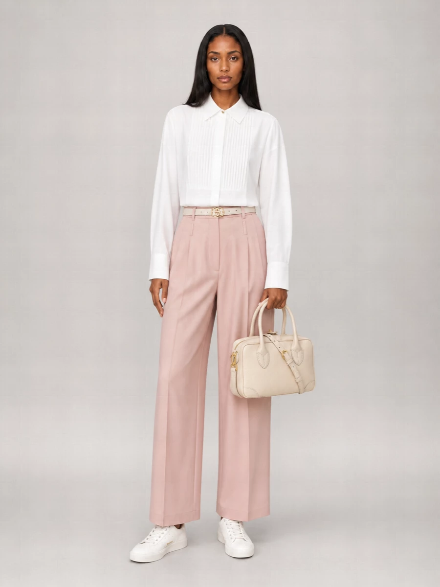 Golden Goose Cotton Poplin Pleated Bib Overshirt