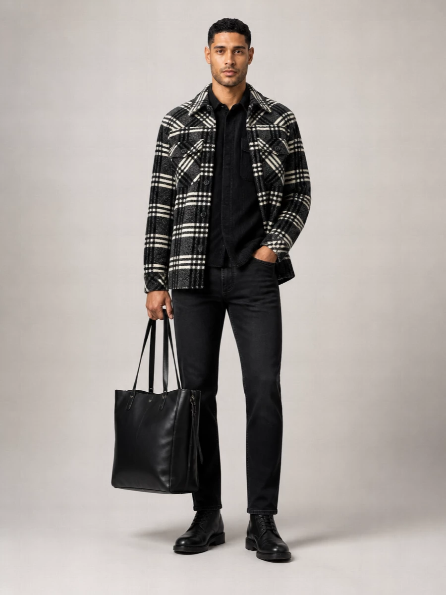Dolce&Gabbana Embroidered Wool Blend Shirt Jacket