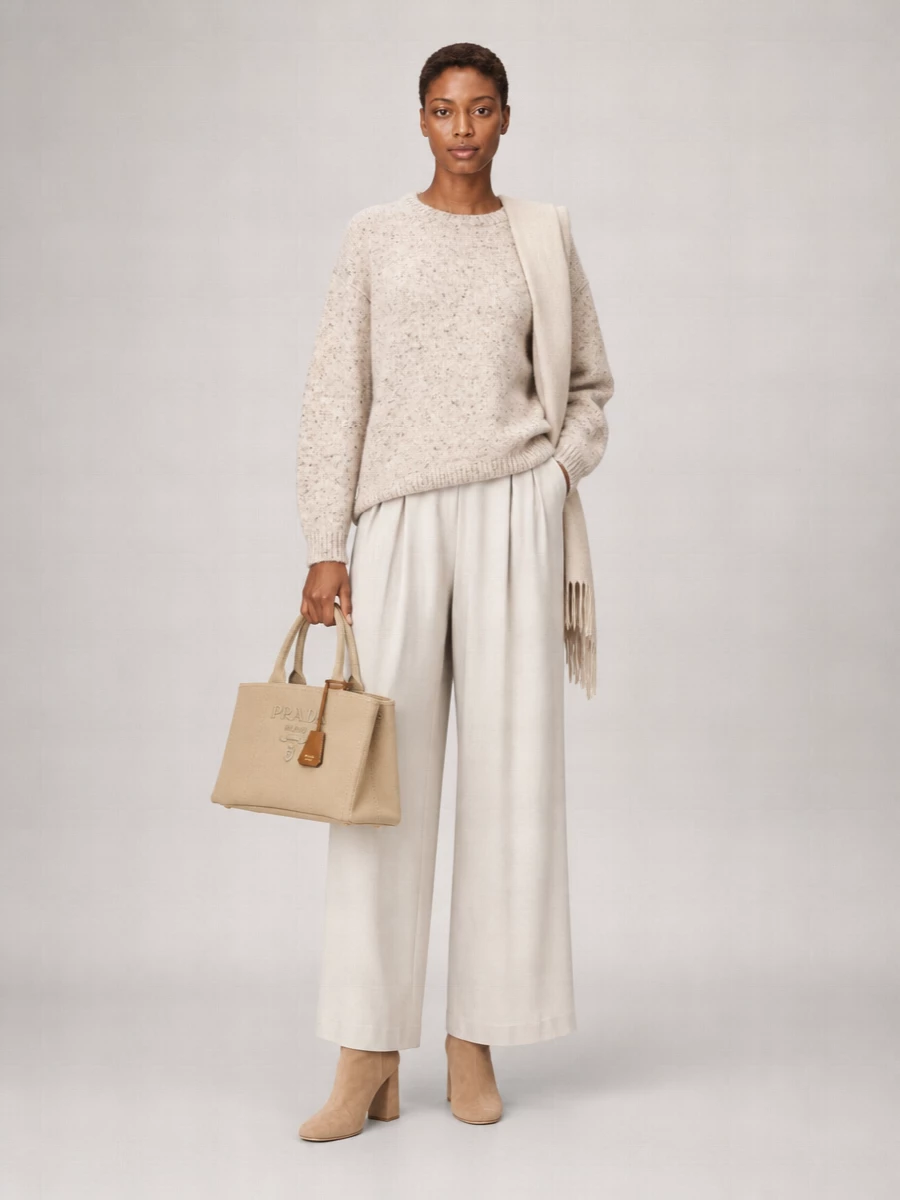 Fabiana Filippi Bouclé Oversized Crew Neck Sweater