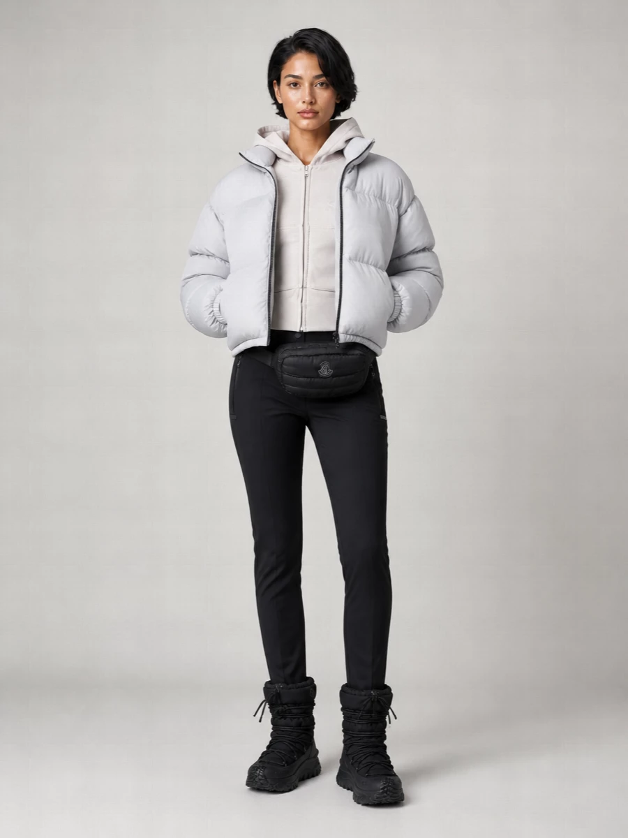 Canada Goose down high-neck short puffer jacket