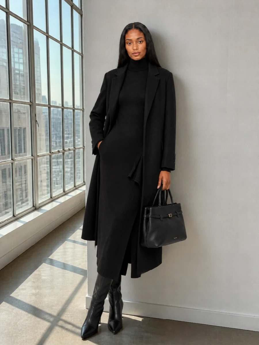 Parosh knit midi dress frankie shop black coat